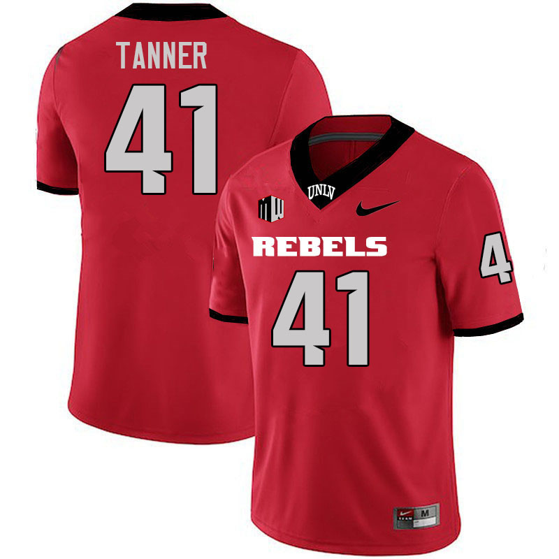 Men #41 Rashod Tanner UNLV Rebels College Football Jerseys Stitched-Scarlet